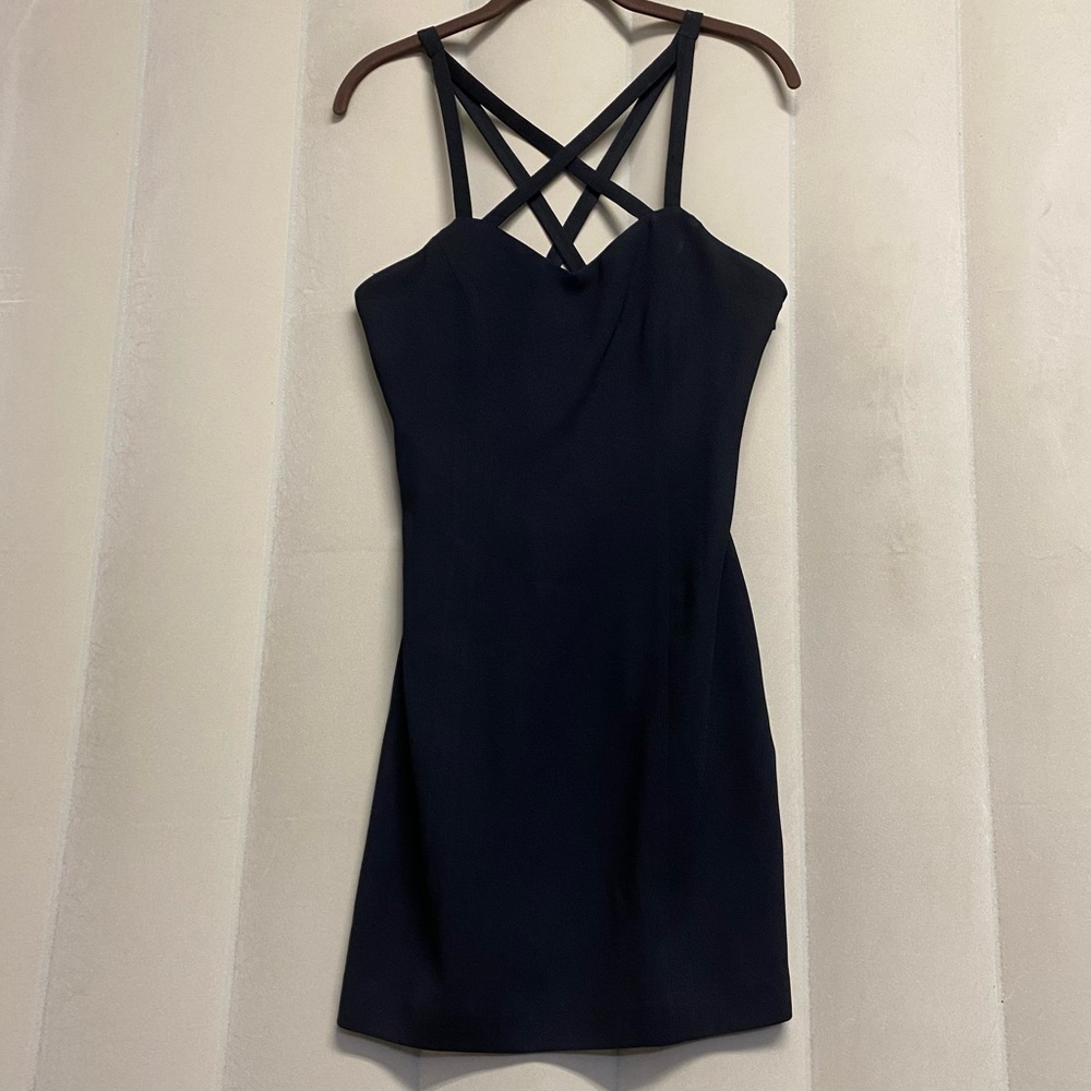 Vintage Rex Lester Women’s Mini Dress Size 6 Cage Strappy Designer Y2K 90s